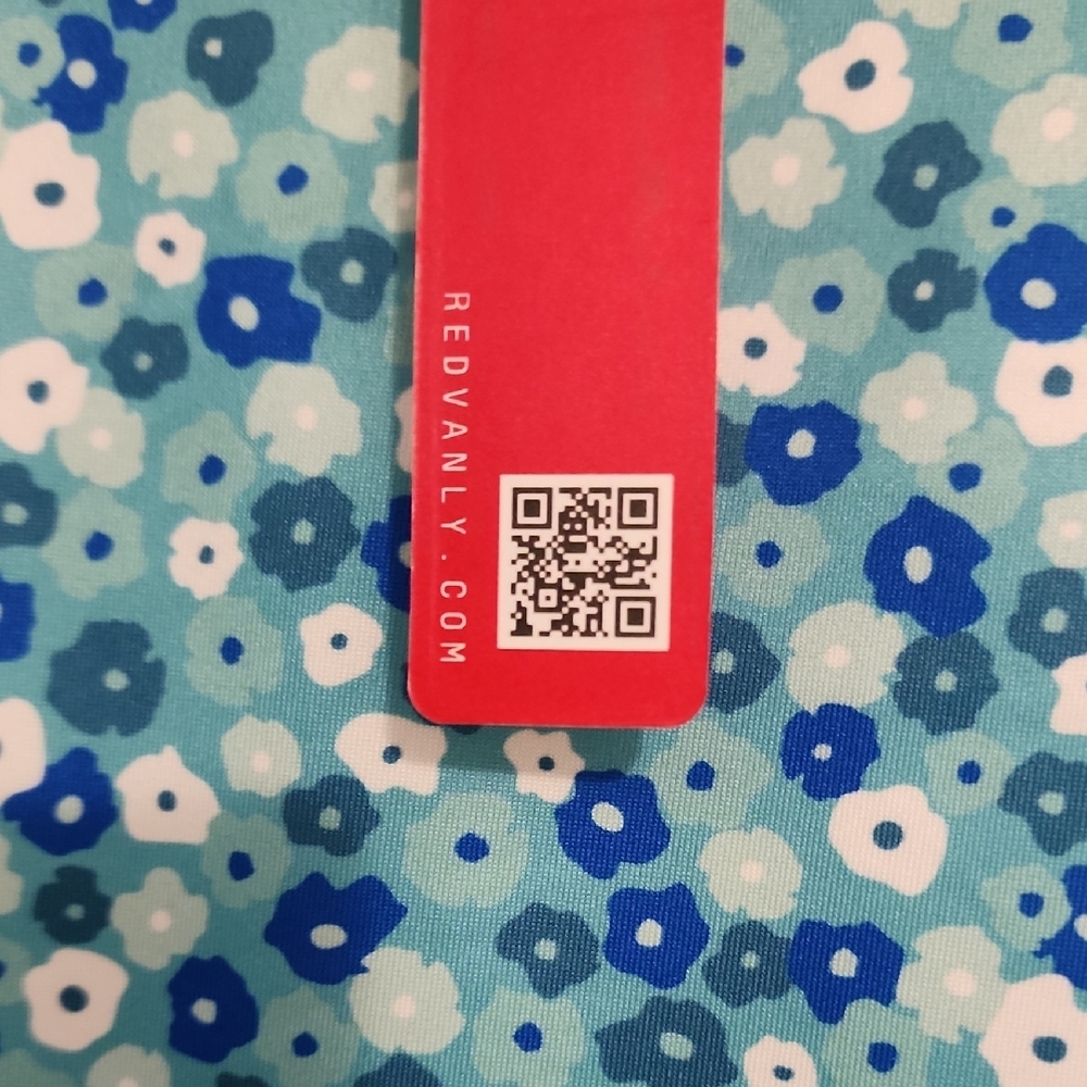 Men's Blue Micro-Flower Print Polo - Picture 2 of 8